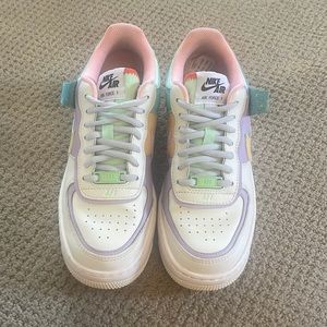 Like New Nike Air Force 1 Shadow Pastel (Pale Ivory/Celestial Gold) [Fit like 8]